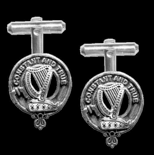 Image 0 of Rose Clan Badge Sterling Silver Clan Crest Cufflinks