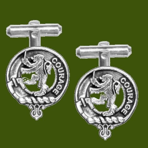 Image 0 of Cumming Clan Badge Stylish Pewter Clan Crest Cufflinks