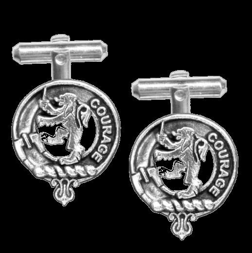 Image 0 of Cumming Clan Badge Sterling Silver Clan Crest Cufflinks