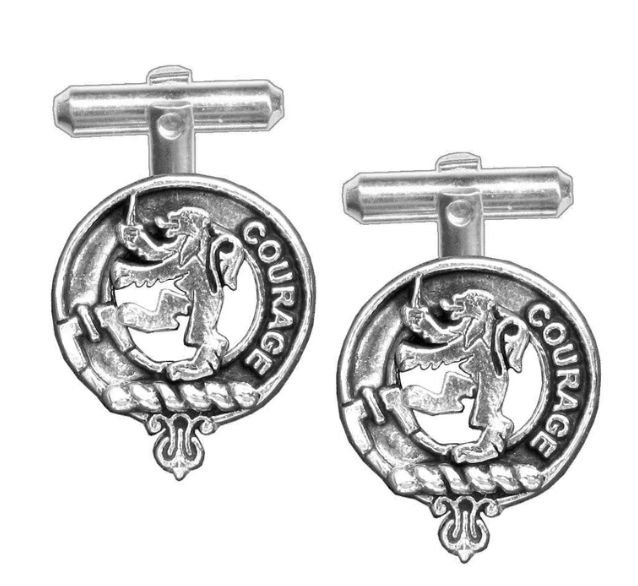 Image 1 of Cumming Clan Badge Sterling Silver Clan Crest Cufflinks