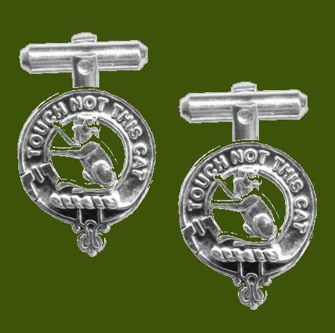 Image 0 of MacGillivray Clan Badge Stylish Pewter Clan Crest Cufflinks