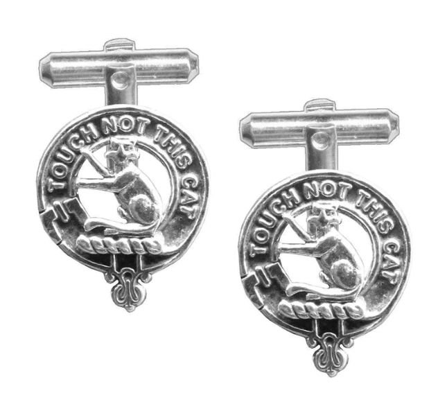 Image 1 of MacGillivray Clan Badge Stylish Pewter Clan Crest Cufflinks