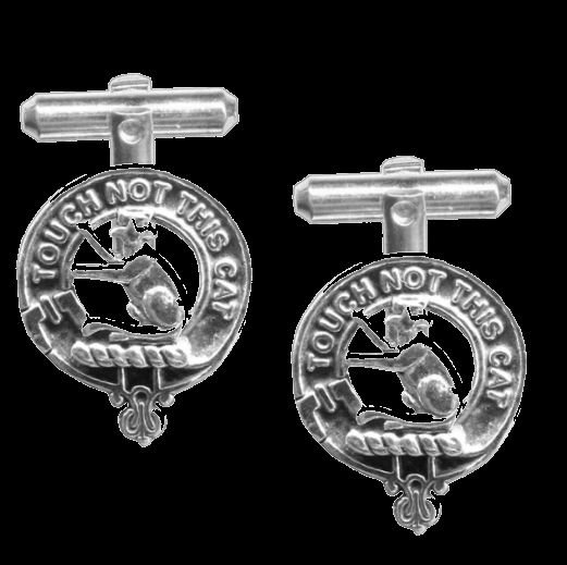 Image 0 of MacGillivray Clan Badge Sterling Silver Clan Crest Cufflinks