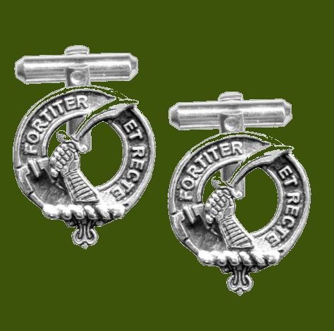 Image 0 of Elliot Clan Badge Stylish Pewter Clan Crest Cufflinks