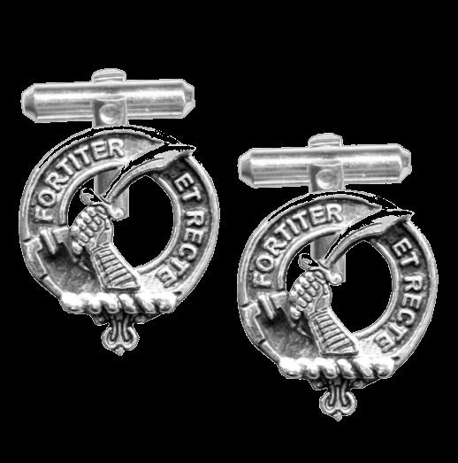 Image 0 of Elliot Clan Badge Sterling Silver Clan Crest Cufflinks