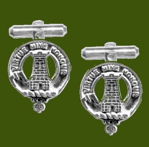 Image 0 of MacLean Clan Badge Stylish Pewter Clan Crest Cufflinks