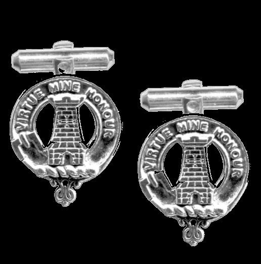 Image 0 of MacLean Clan Badge Sterling Silver Clan Crest Cufflinks