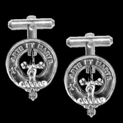 Bain Clan Badge Sterling Silver Clan Crest Cufflinks