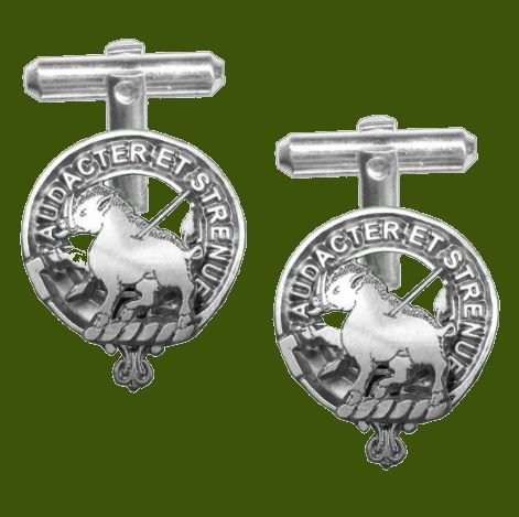 Image 0 of Guthrie Clan Badge Stylish Pewter Clan Crest Cufflinks