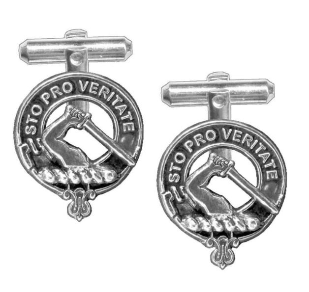 Image 1 of Guthrie Clan Badge Sterling Silver Clan Crest Cufflinks