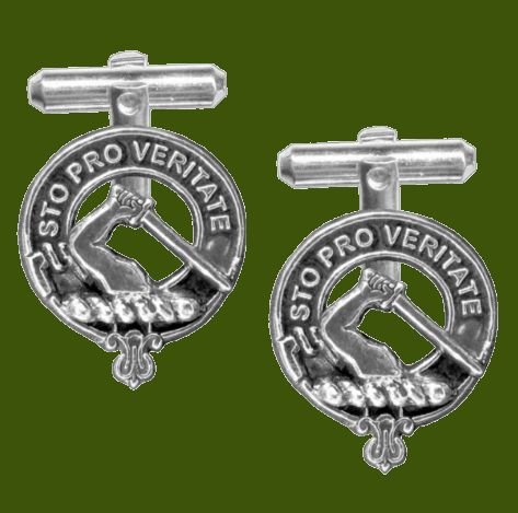 Image 0 of Guthrie Clan Badge Stylish Pewter Clan Crest Cufflinks