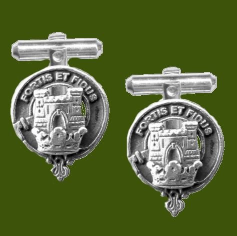 Image 0 of MacLachlan Clan Badge Stylish Pewter Clan Crest Cufflinks