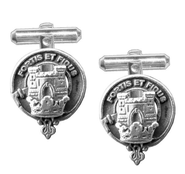 Image 1 of MacLachlan Clan Badge Stylish Pewter Clan Crest Cufflinks