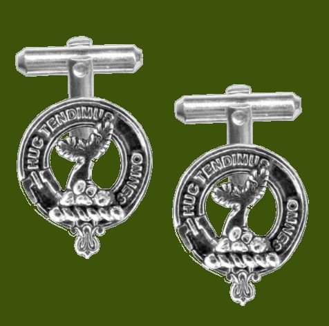 Image 0 of Paterson Clan Badge Stylish Pewter Clan Crest Cufflinks