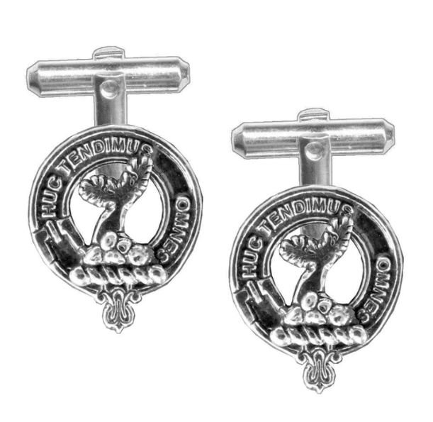 Image 1 of Paterson Clan Badge Stylish Pewter Clan Crest Cufflinks