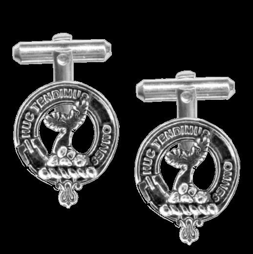 Image 0 of Paterson Clan Badge Sterling Silver Clan Crest Cufflinks