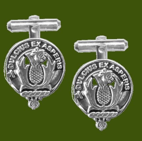 Image 0 of Ferguson Clan Badge Stylish Pewter Clan Crest Cufflinks