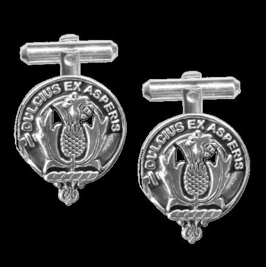 Image 0 of Ferguson Clan Badge Sterling Silver Clan Crest Cufflinks