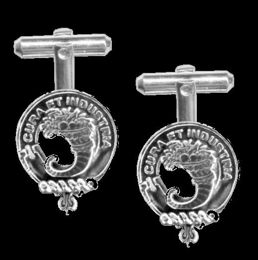 Image 0 of Walker Clan Badge Sterling Silver Clan Crest Cufflinks