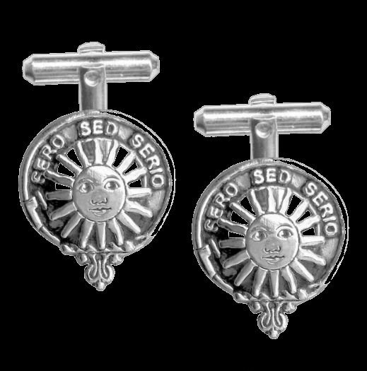 Image 0 of Kerr Clan Badge Sterling Silver Clan Crest Cufflinks