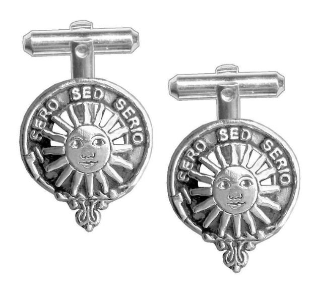 Image 1 of Kerr Clan Badge Sterling Silver Clan Crest Cufflinks