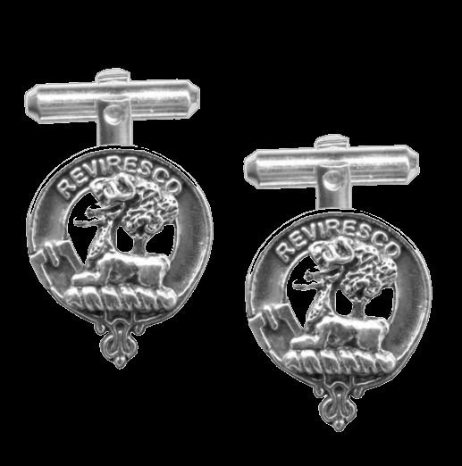 Image 0 of Maxwell Clan Badge Sterling Silver Clan Crest Cufflinks
