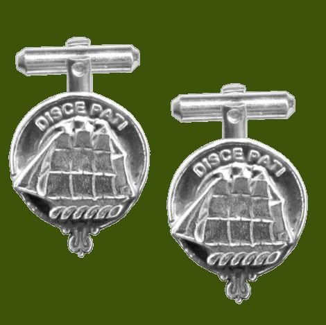 Image 0 of Duncan Clan Badge Stylish Pewter Clan Crest Cufflinks