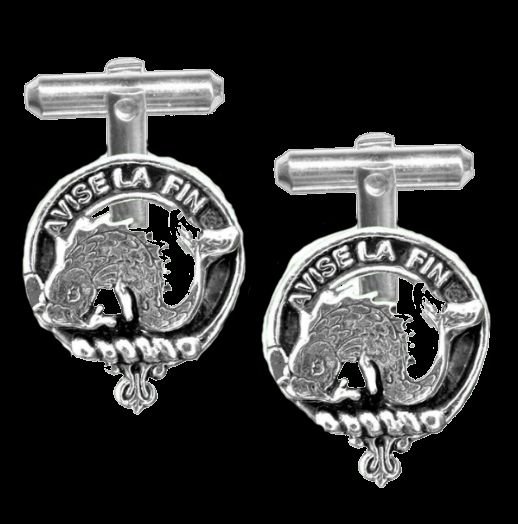 Image 0 of Kennedy Clan Badge Sterling Silver Clan Crest Cufflinks