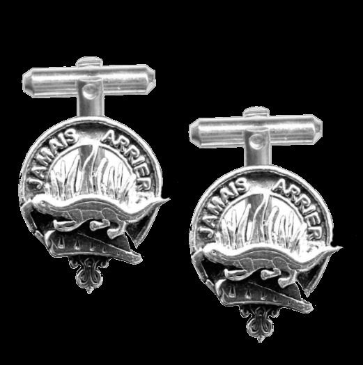 Image 0 of Douglas Clan Badge Sterling Silver Clan Crest Cufflinks