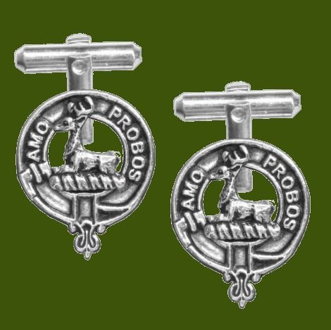Image 0 of Blair Clan Badge Stylish Pewter Clan Crest Cufflinks