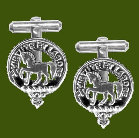 Image 0 of Cochrane Clan Badge Stylish Pewter Clan Crest Cufflinks