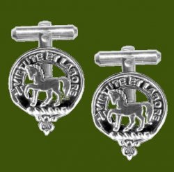 Cochrane Clan Badge Stylish Pewter Clan Crest Cufflinks