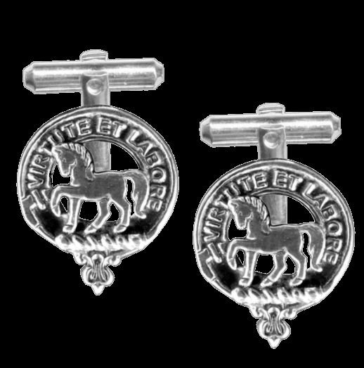 Image 0 of Cochrane Clan Badge Sterling Silver Clan Crest Cufflinks