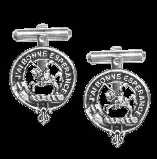 Image 0 of Craig Clan Badge Sterling Silver Clan Crest Cufflinks