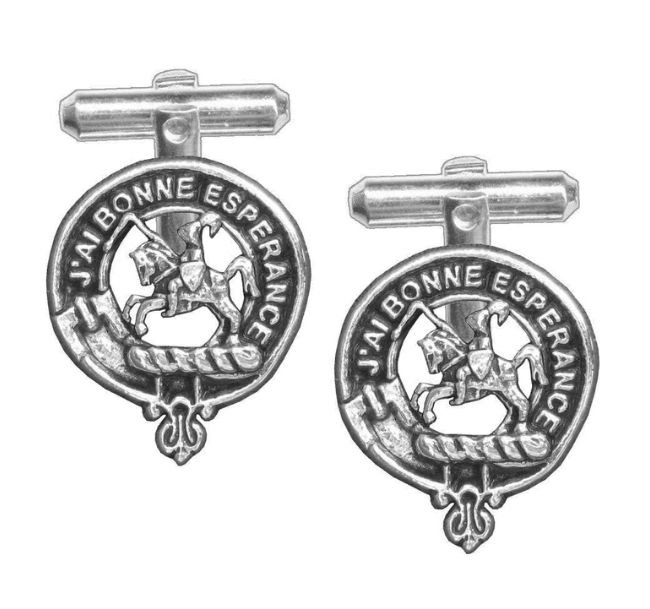 Image 1 of Craig Clan Badge Sterling Silver Clan Crest Cufflinks