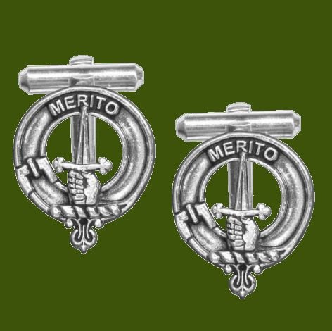 Image 0 of Dunlop Clan Badge Stylish Pewter Clan Crest Cufflinks