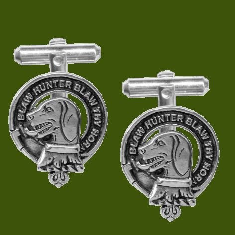 Image 0 of Forrester Clan Badge Stylish Pewter Clan Crest Cufflinks