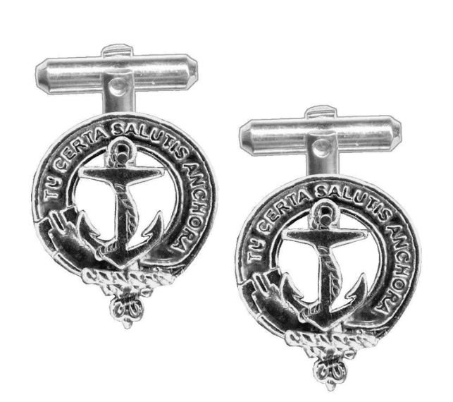 Image 1 of Gillespie Clan Badge Stylish Pewter Clan Crest Cufflinks