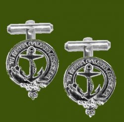 Gillespie Clan Badge Stylish Pewter Clan Crest Cufflinks