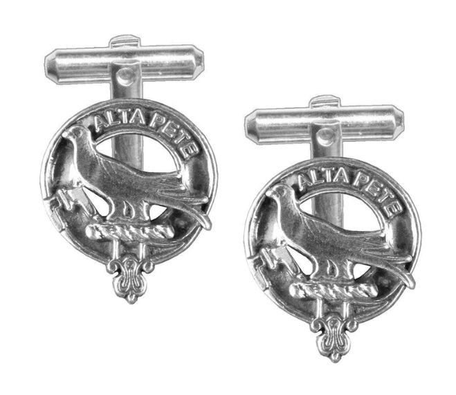 Image 1 of Glen Clan Badge Sterling Silver Clan Crest Cufflinks