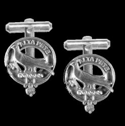 Glen Clan Badge Sterling Silver Clan Crest Cufflinks