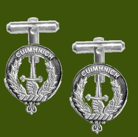 Image 0 of MacDonald Of Glencoe Clan Badge Stylish Pewter Clan Crest Cufflinks