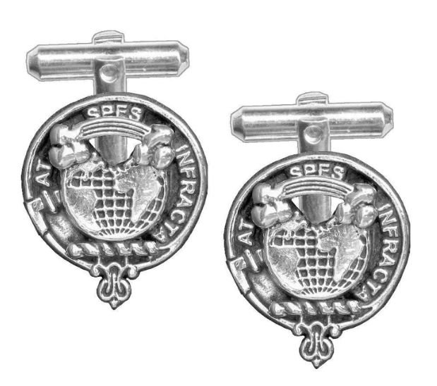 Image 1 of Hope Clan Badge Stylish Pewter Clan Crest Cufflinks