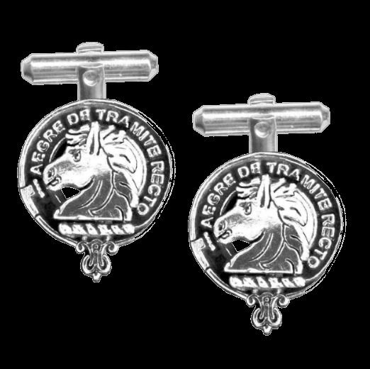 Image 0 of Horsburgh Clan Badge Sterling Silver Clan Crest Cufflinks