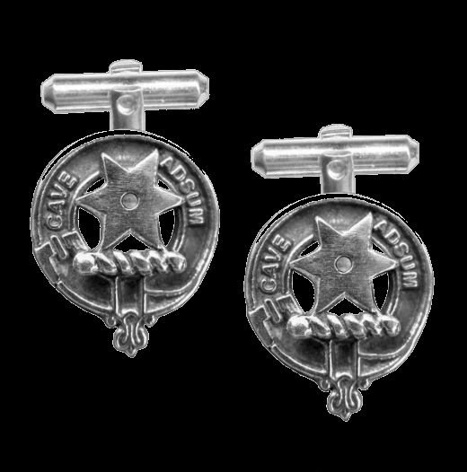 Image 0 of Jardine Clan Badge Sterling Silver Clan Crest Cufflinks