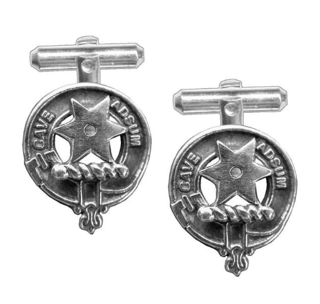 Image 1 of Jardine Clan Badge Sterling Silver Clan Crest Cufflinks