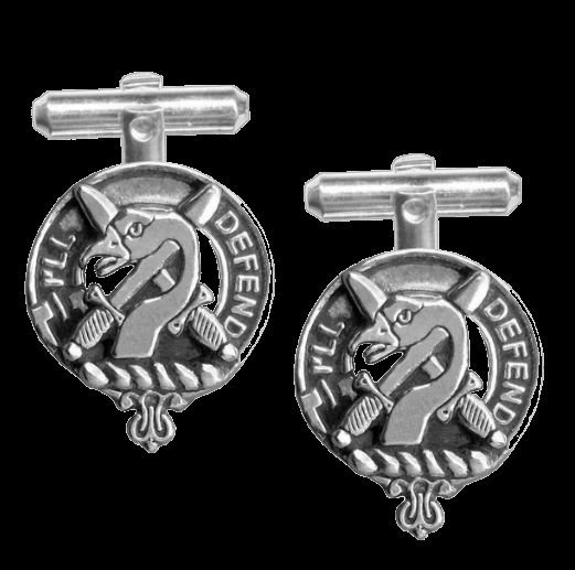 Image 0 of Lennox Clan Badge Sterling Silver Clan Crest Cufflinks