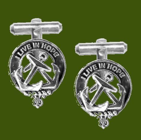 Image 0 of Kinnear Clan Badge Stylish Pewter Clan Crest Cufflinks