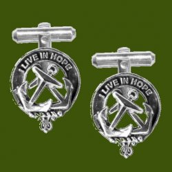 Kinnear Clan Badge Stylish Pewter Clan Crest Cufflinks