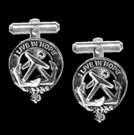 Image 0 of Kinnear Clan Badge Sterling Silver Clan Crest Cufflinks